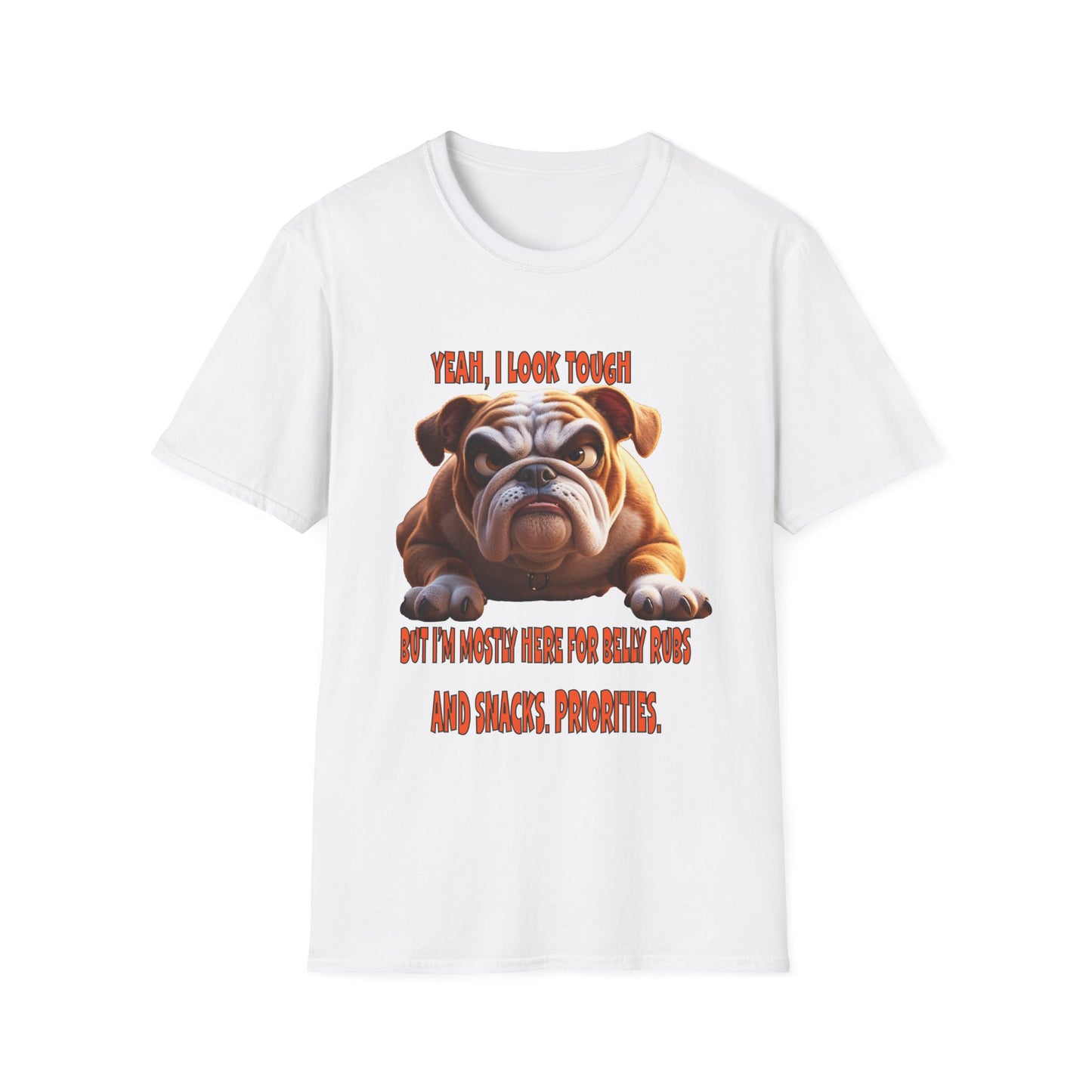 Funny Grumpy Bulldog T-Shirt - Perfect Gift for Dog Lovers - "I look Tough"