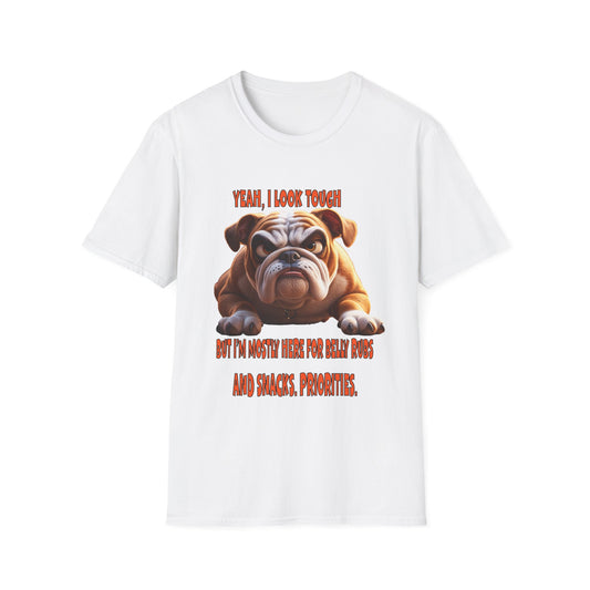 Funny Grumpy Bulldog T-Shirt - Perfect Gift for Dog Lovers - "I look Tough"
