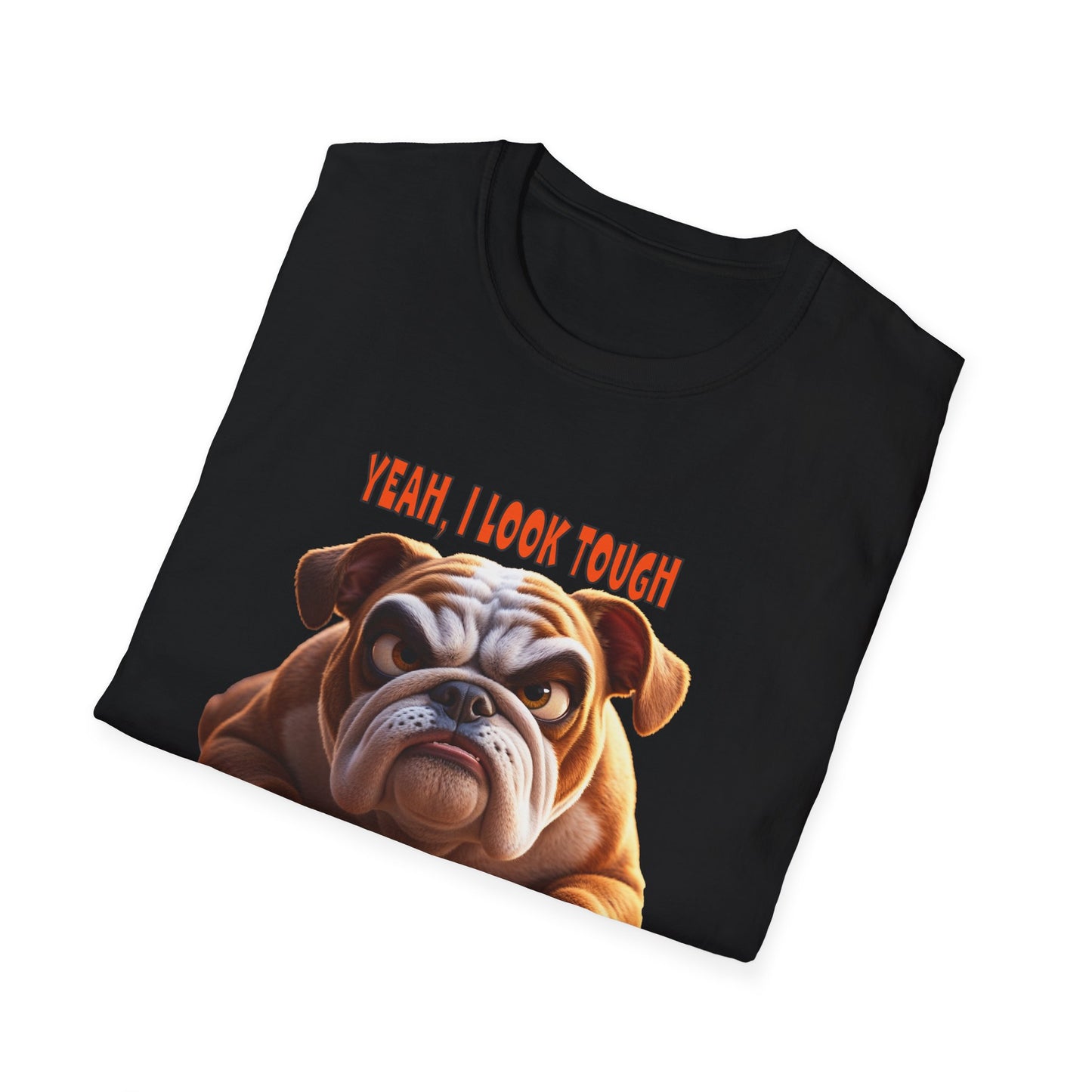 Funny Grumpy Bulldog T-Shirt - Perfect Gift for Dog Lovers - "I look Tough"