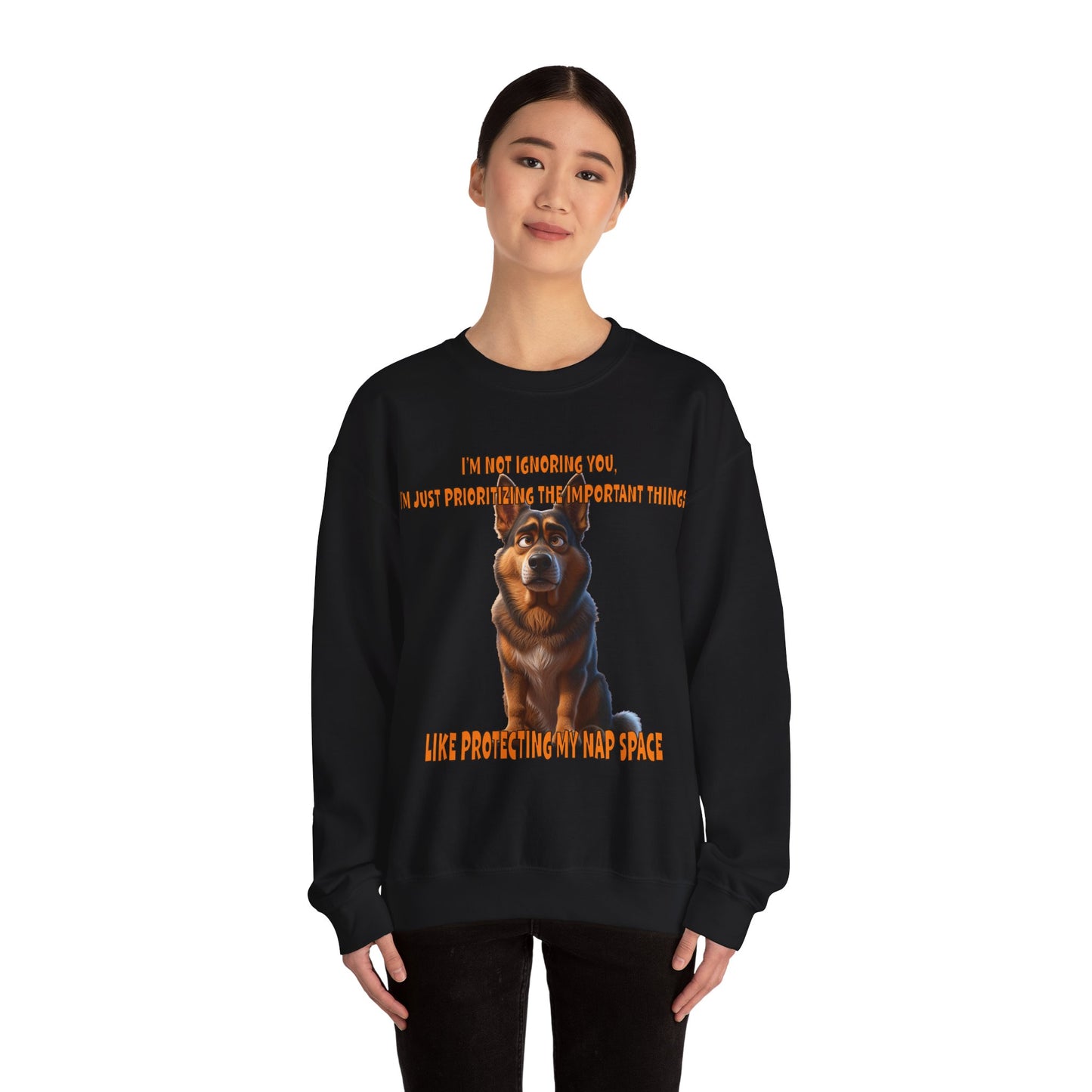 Alsatians/German Shephards with TUDE! Dogs with TUDE! - Nap Space!Premium Unisex Crewneck T-shirt