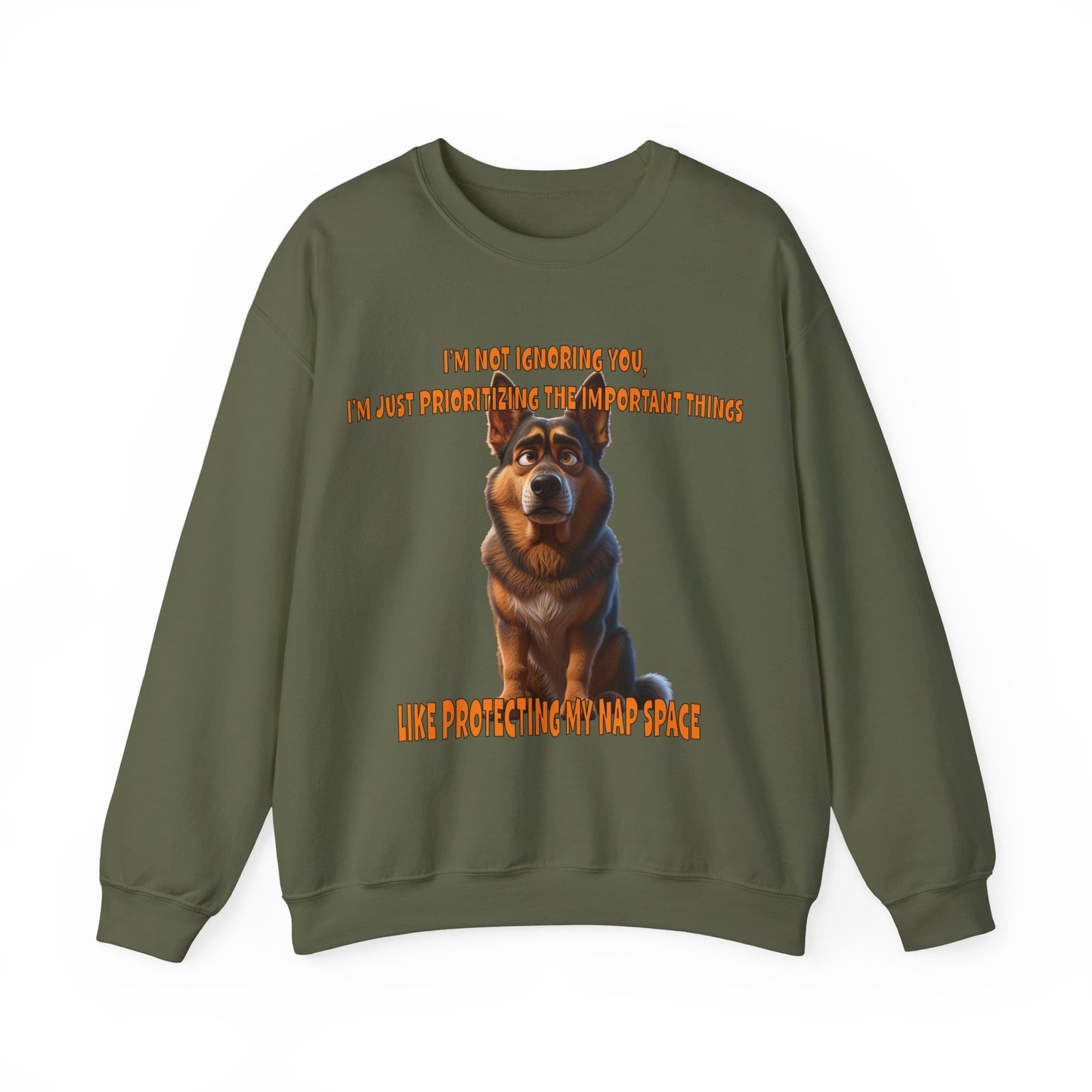 Alsatians/German Shephards with TUDE! Dogs with TUDE! - Nap Space!Premium Unisex Crewneck T-shirt
