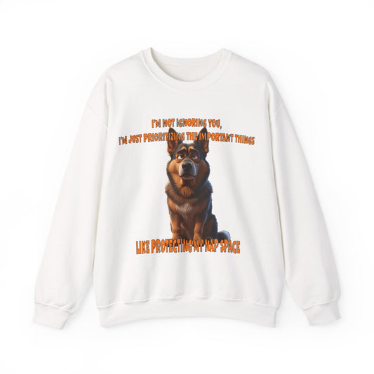 Alsatians/German Shephards with TUDE! Dogs with TUDE! - Nap Space!Premium Unisex Crewneck T-shirt