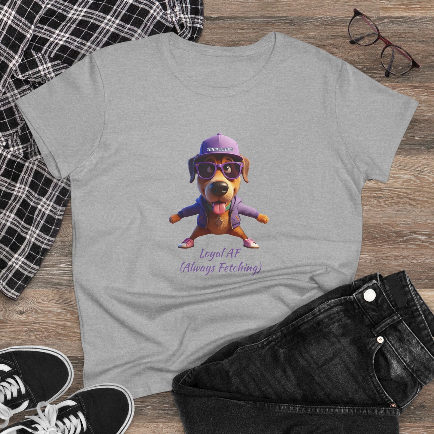 FETCHDADDY Cool Dog Tee, Casual Women's Shirt, Gift for Dog and Animal Lovers, Fun Everyday Wear, Cute Summer Top, Animal Lover Tee, Unique Fashion