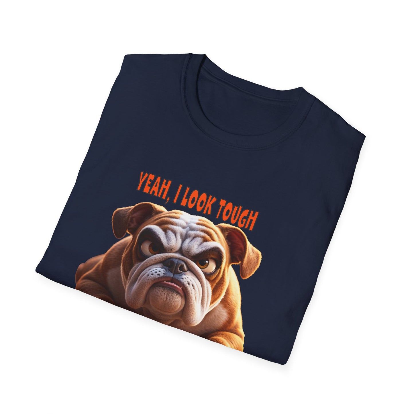 Funny Grumpy Bulldog T-Shirt - Perfect Gift for Dog Lovers - "I look Tough"