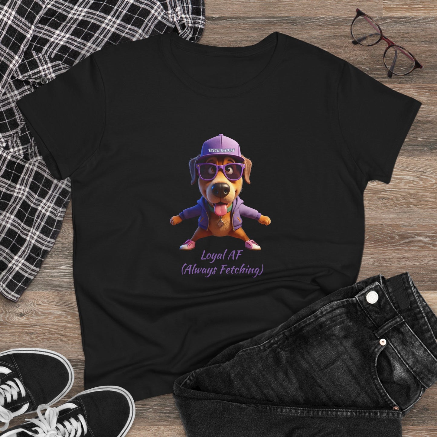 FETCHDADDY Cool Dog Tee, Casual Women's Shirt, Gift for Dog and Animal Lovers, Fun Everyday Wear, Cute Summer Top, Animal Lover Tee, Unique Fashion