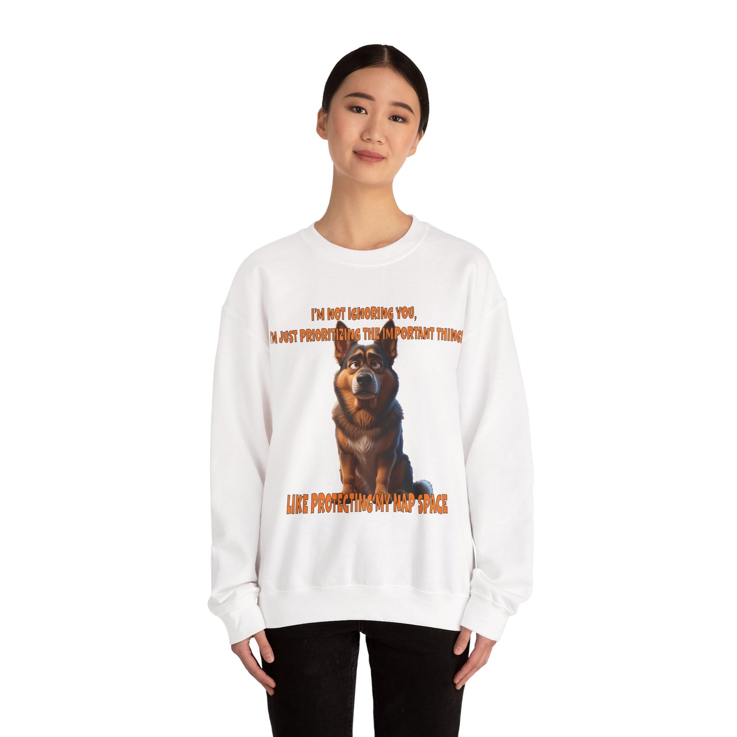 Alsatians/German Shephards with TUDE! Dogs with TUDE! - Nap Space!Premium Unisex Crewneck T-shirt