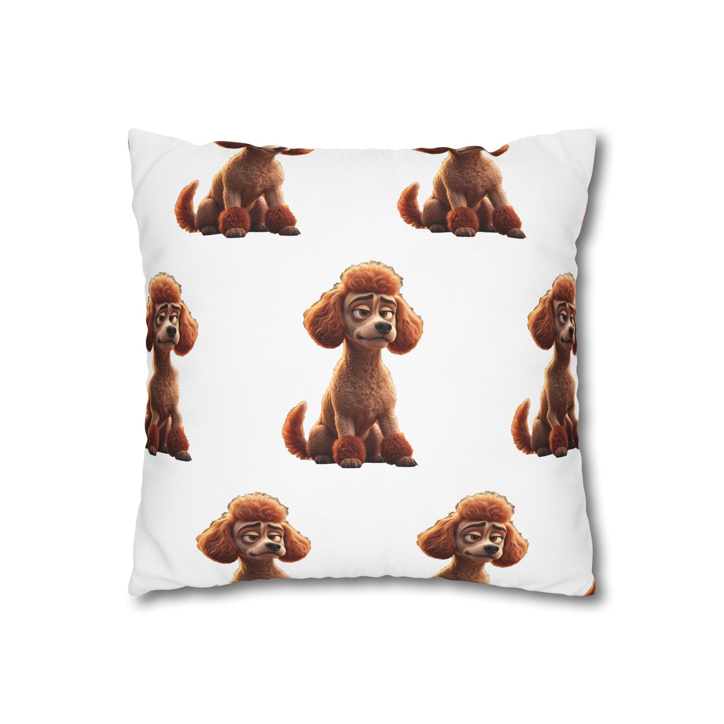 Square Pillowcase Poodles with Tude Design - You think you're in charge?