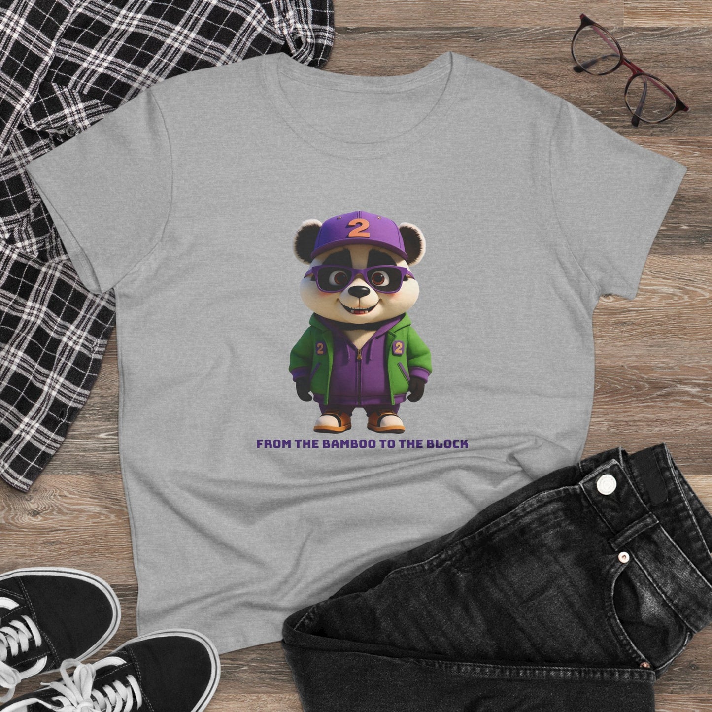2Step Panda Tee, Casual Women's Shirt, Gift for Panda and Animal Lovers, Fun Everyday Wear, Cute Summer Top, Animal Lover Tee, Unique Fashion