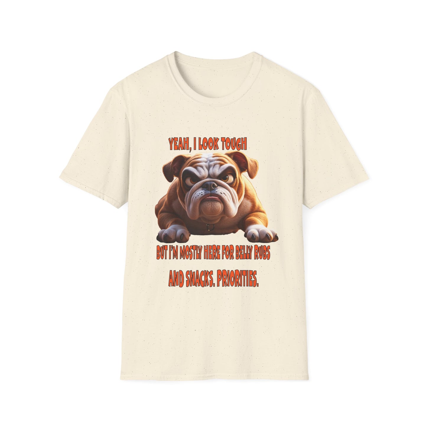 Funny Grumpy Bulldog T-Shirt - Perfect Gift for Dog Lovers - "I look Tough"