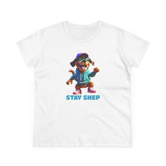 Street Shep Dog Tee, Casual Women's Shirt, Gift for Dog and Animal Lovers, Fun Everyday Wear, Cute Summer Top, Animal Lover Tee, Unique Fashion