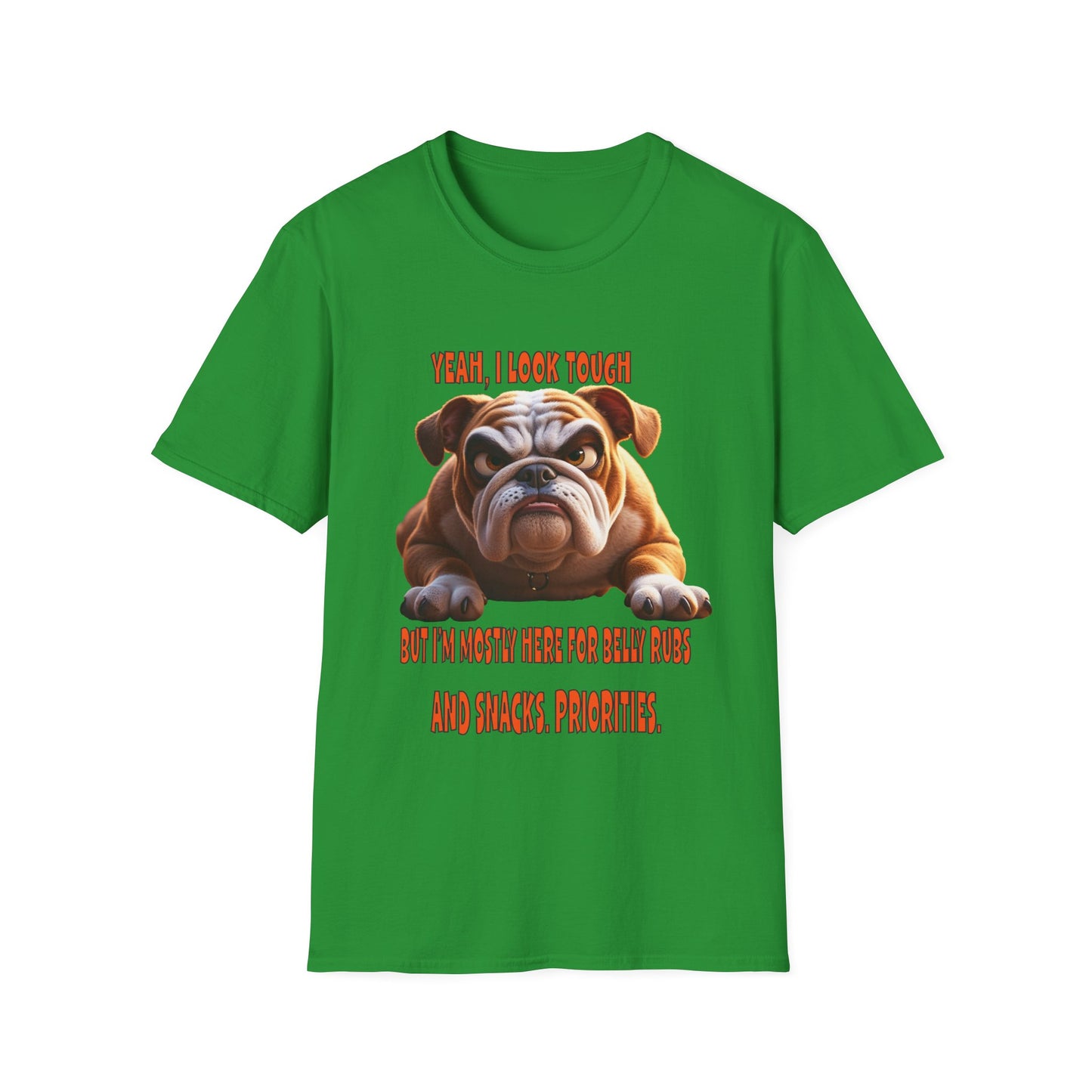 Funny Grumpy Bulldog T-Shirt - Perfect Gift for Dog Lovers - "I look Tough"