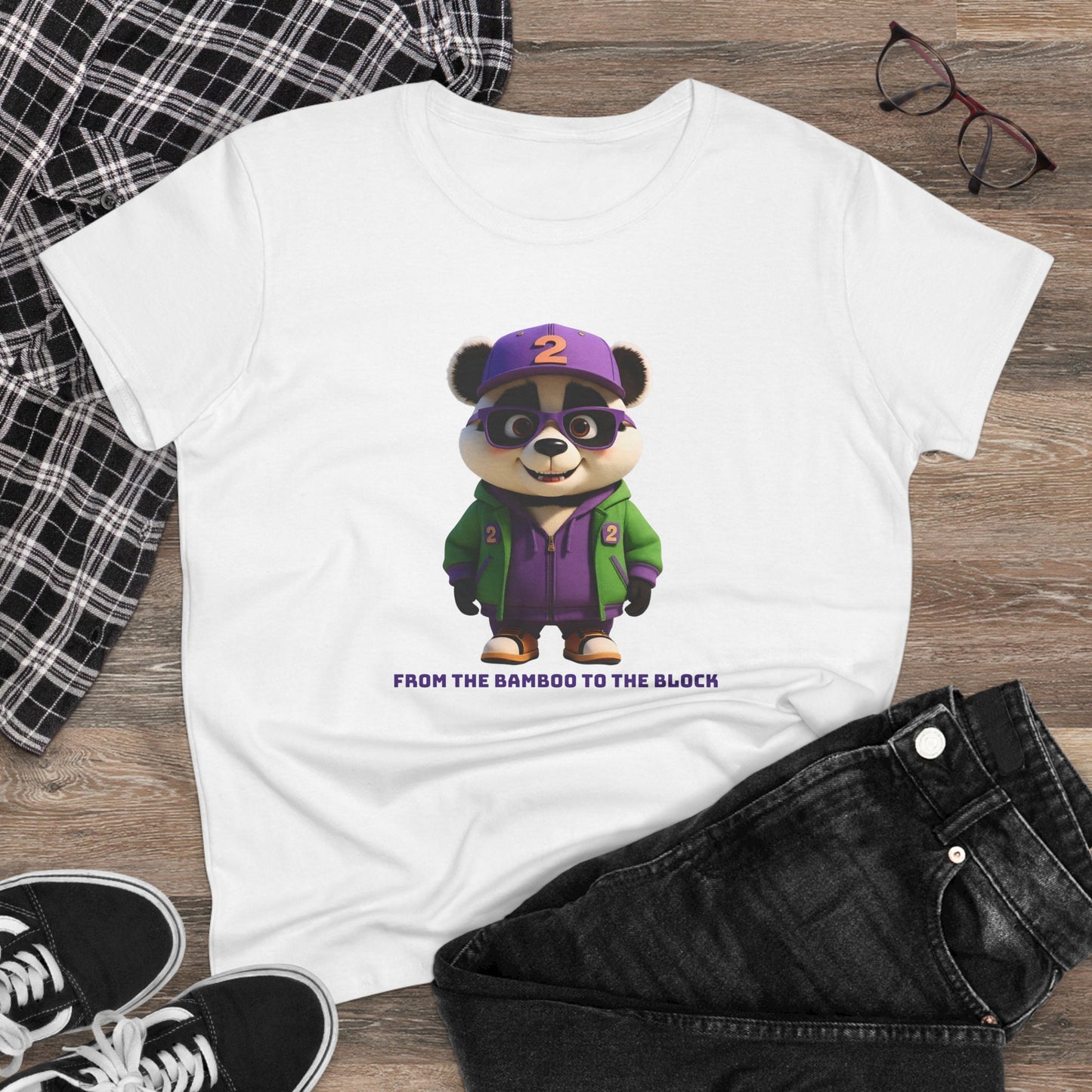 2Step Panda Tee, Casual Women's Shirt, Gift for Panda and Animal Lovers, Fun Everyday Wear, Cute Summer Top, Animal Lover Tee, Unique Fashion