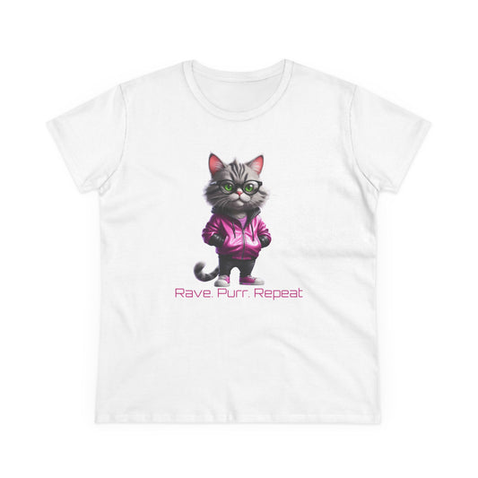 BEATNIP Cool CatTee, Casual Women's Shirt, Gift for Cat and Animal Lovers, Fun Everyday Wear, Cute Summer Top, Animal Lover Tee, Unique Fashion