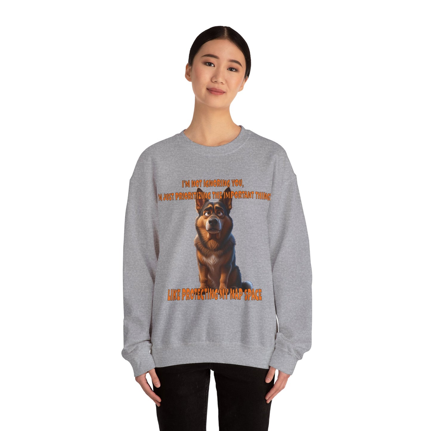 Alsatians/German Shephards with TUDE! Dogs with TUDE! - Nap Space!Premium Unisex Crewneck T-shirt