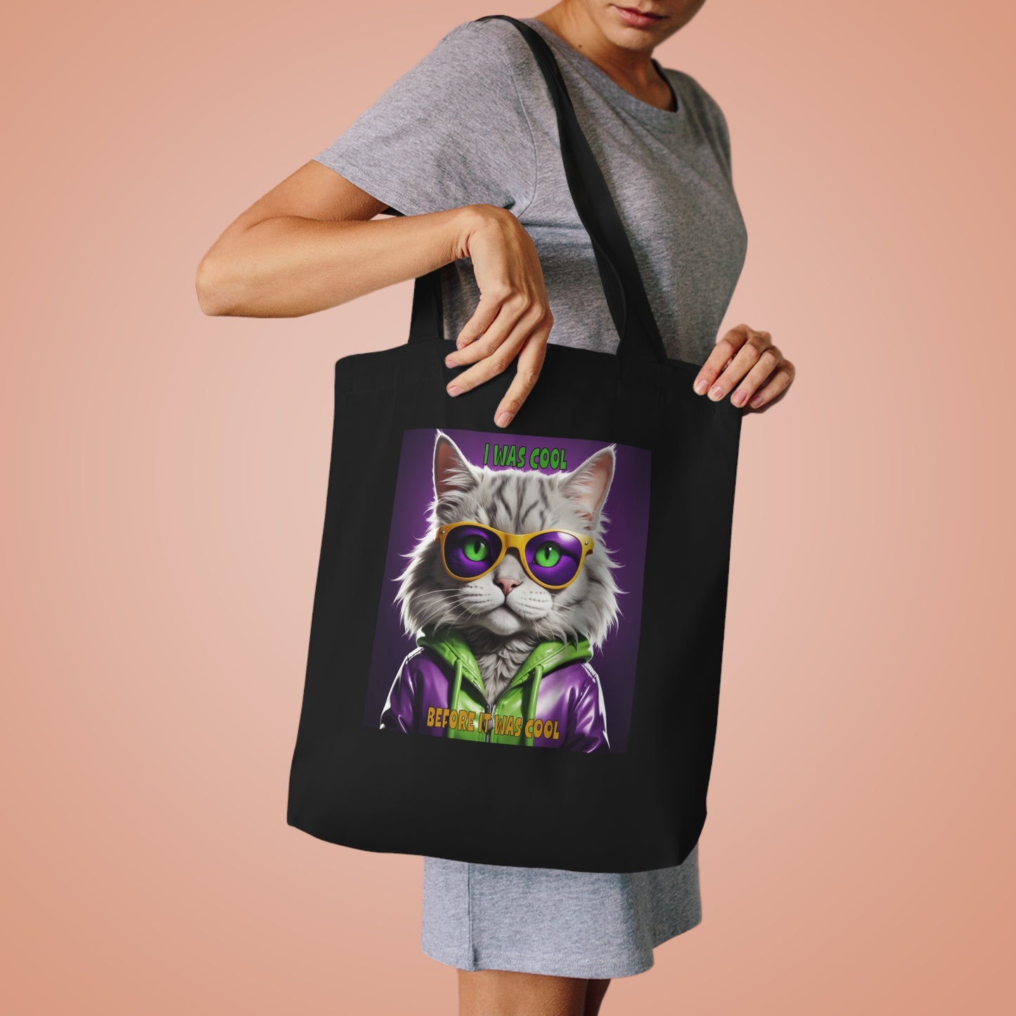 Cool Cats with Tude! I was cool before it was Cool Tote Bag Cotton Tote Bag