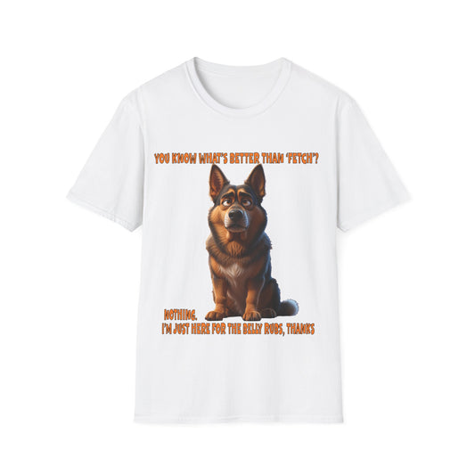 Alsatians/German Shephards with TUDE! Dogs with TUDE! - Belly Rubs! Premium Unisex Crewneck T-shirt