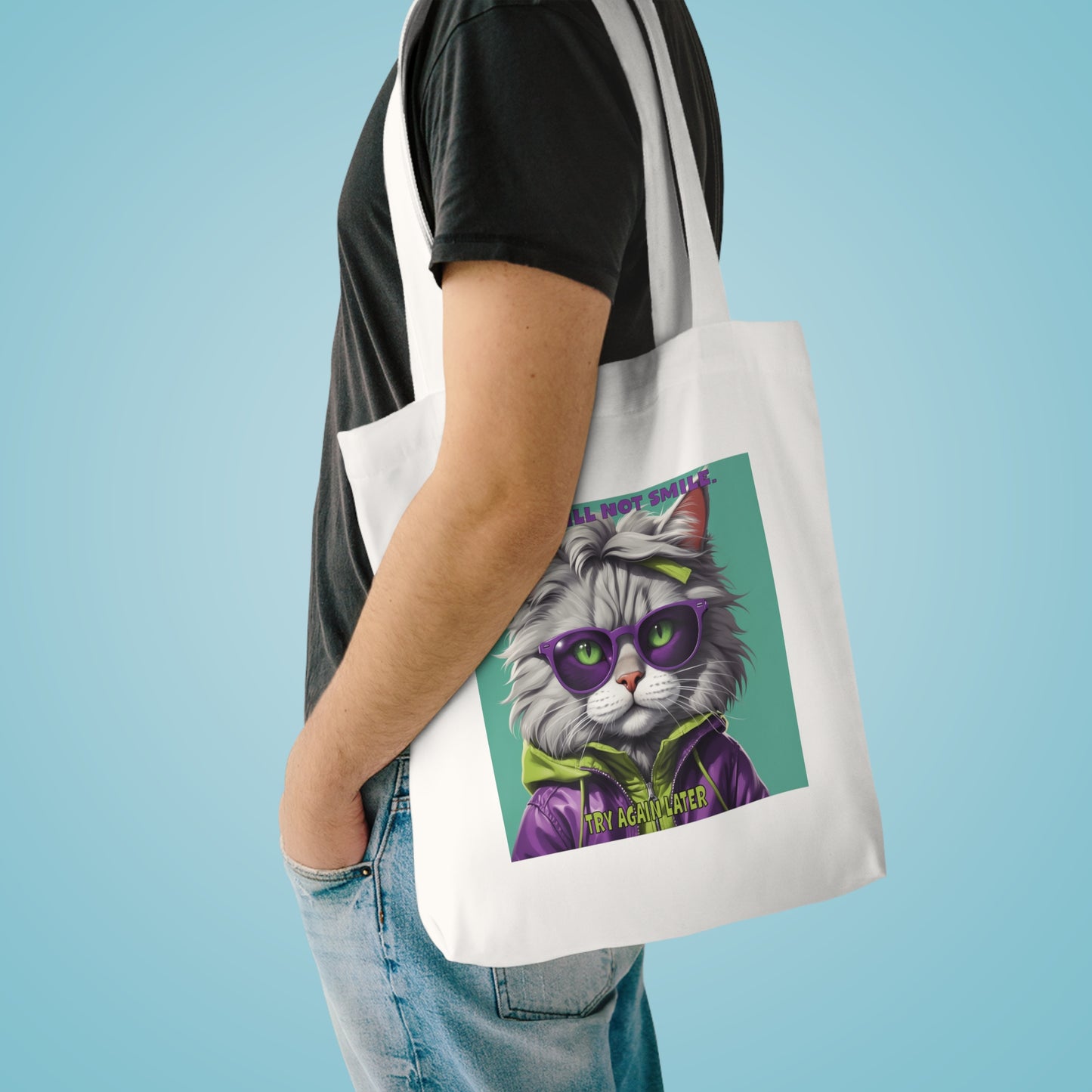 Cool Cats with Tude! No I will Not Smile! Tote Bag