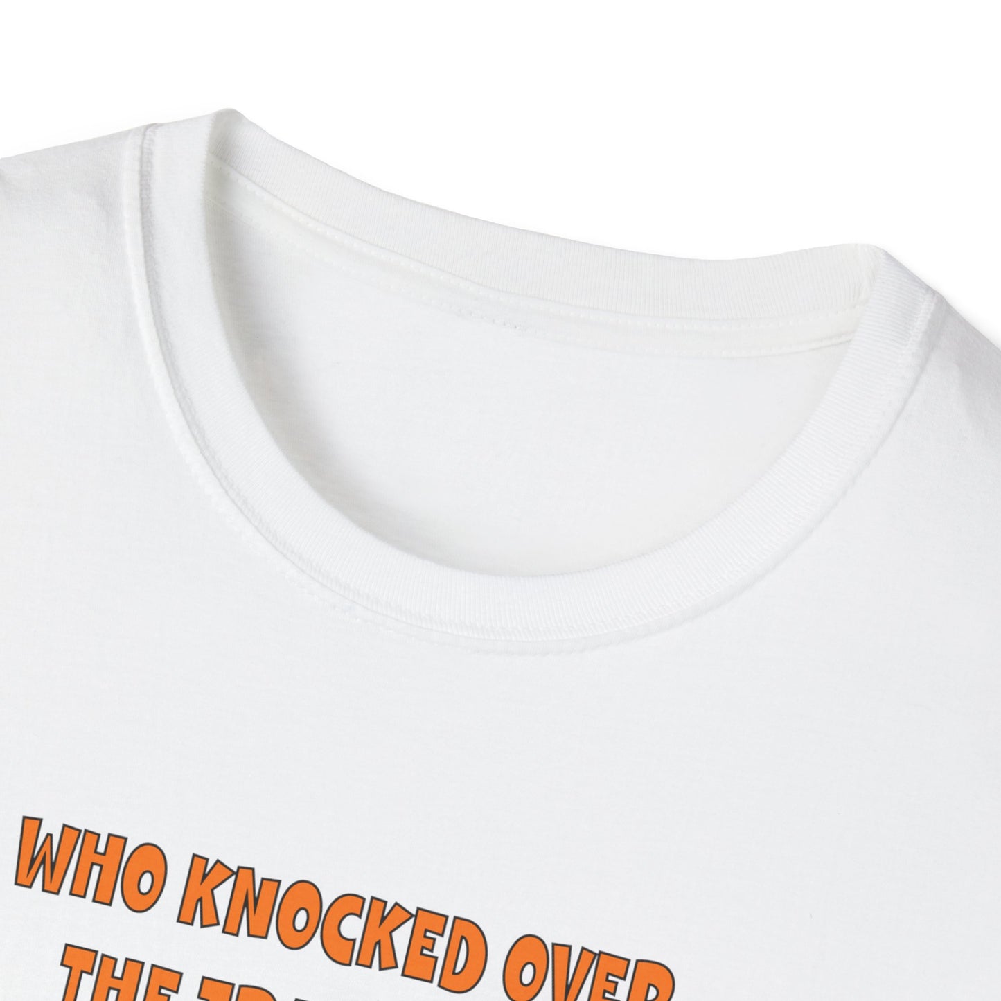 Beagles with Tude !Who Knocked Over The Garbage Can - Dogs with Tude Collection - White Tshirt