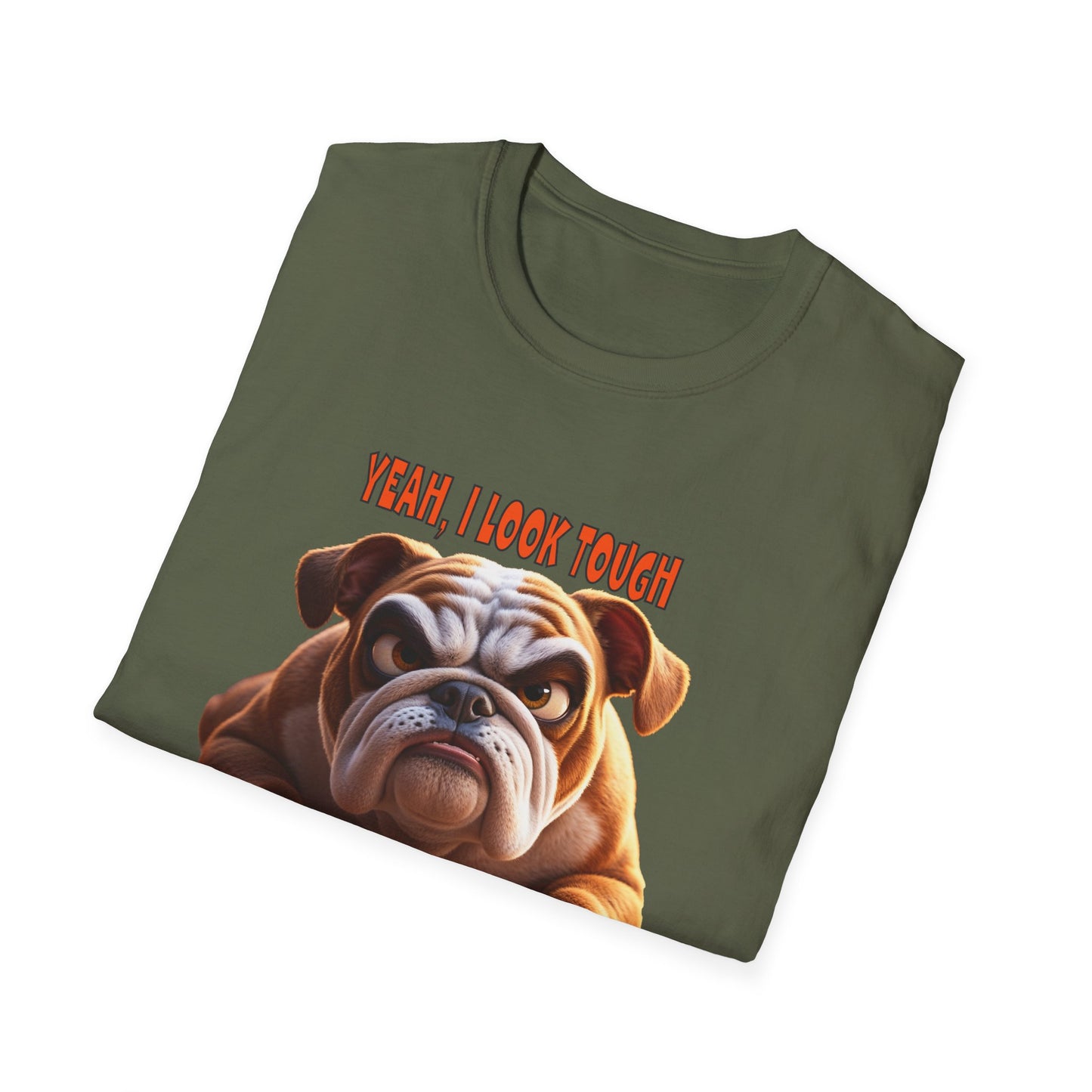 Funny Grumpy Bulldog T-Shirt - Perfect Gift for Dog Lovers - "I look Tough"