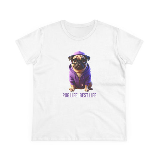 Puggy Smalls Pug Tee, Casual Women's Shirt, Gift for Pug and Dog Lovers, Fun Everyday Wear, Cute Summer Top, Animal Lover Tee, Unique Fashion