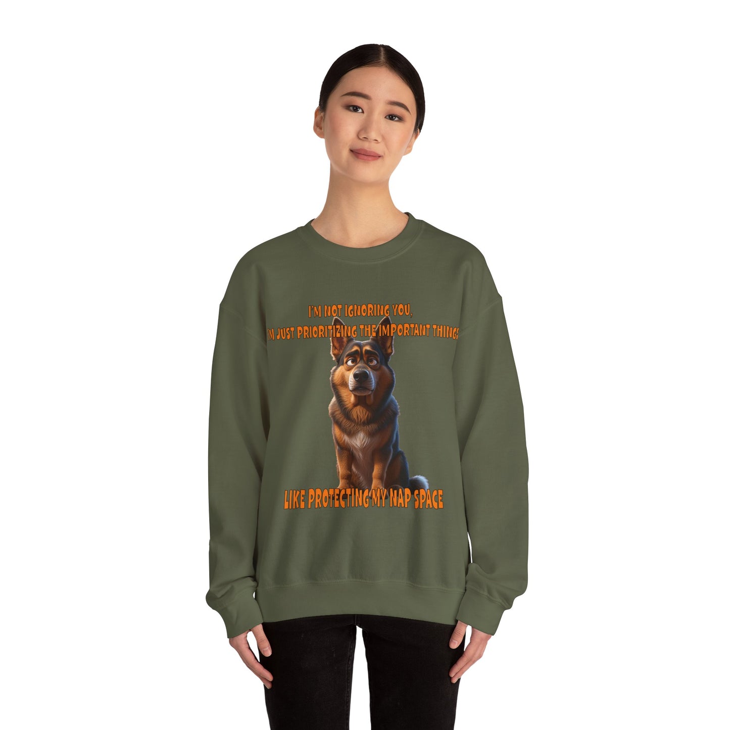 Alsatians/German Shephards with TUDE! Dogs with TUDE! - Nap Space!Premium Unisex Crewneck T-shirt