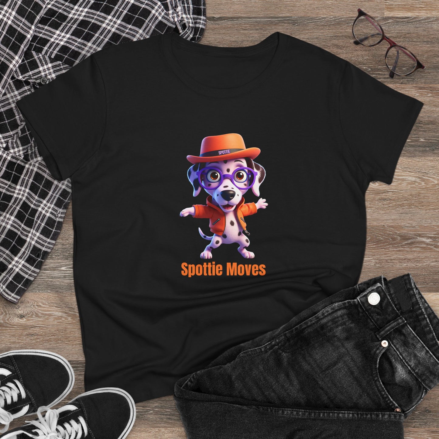 Spottie Cool Dalmatian Dog Tee, Casual Women's Shirt, Gift for Dog and Animal Lovers, Fun Everyday Wear, Cute Summer Top, Animal Lover Tee, Unique Fashion