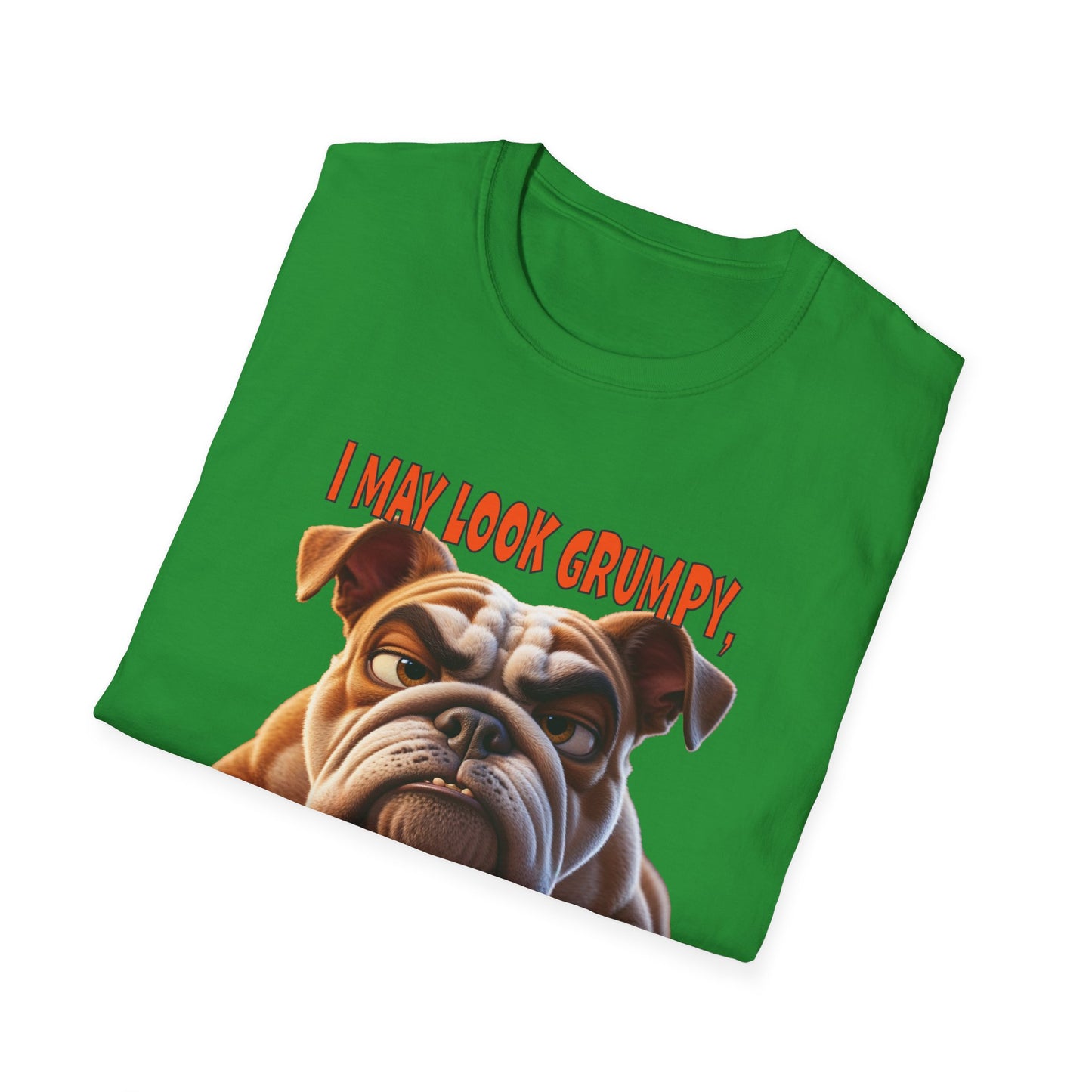 Funny Grumpy Bulldog T-Shirt - Perfect Gift for Dog Lovers - "I May Look Grumpy, Just My Resting Bulldog Face"