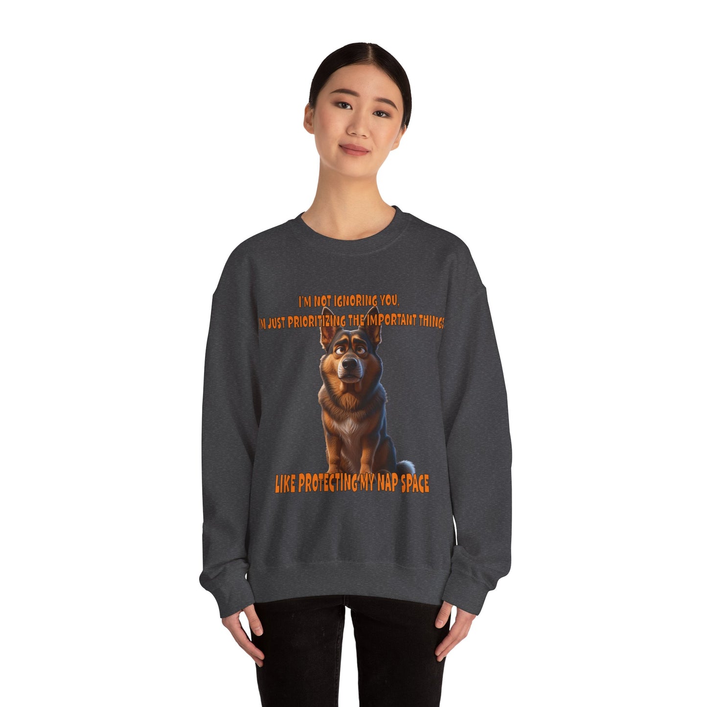 Alsatians/German Shephards with TUDE! Dogs with TUDE! - Nap Space!Premium Unisex Crewneck T-shirt