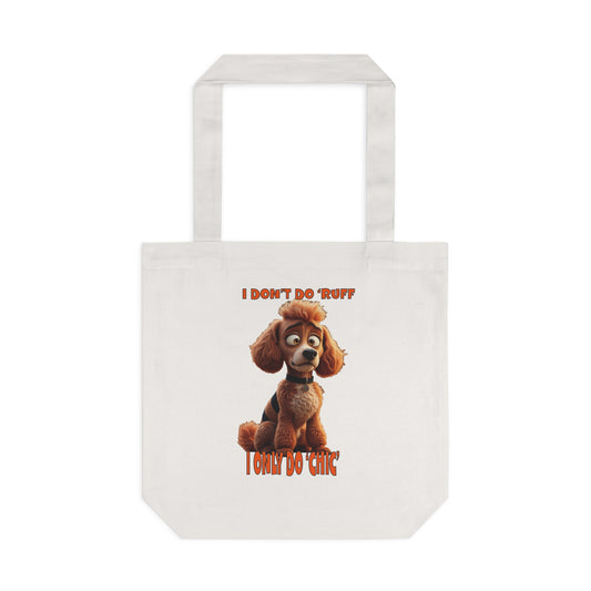 Poodle Tote Bag - Funny Cotton Tote Bag for Poodle Lovers
