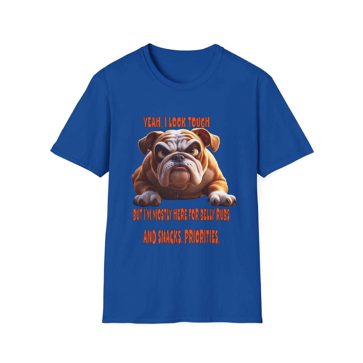Funny Grumpy Bulldog T-Shirt - Perfect Gift for Dog Lovers - "I look Tough"