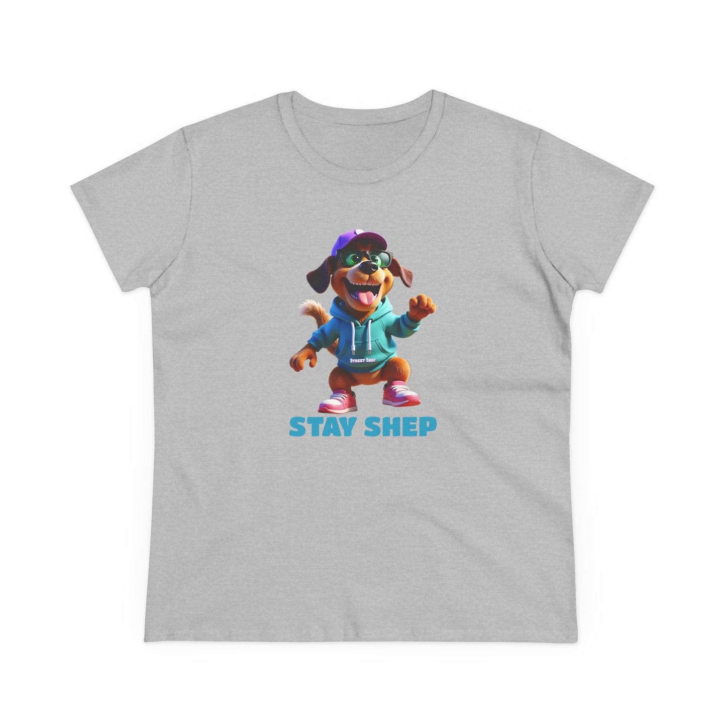 Street Shep Dog Tee, Casual Women's Shirt, Gift for Dog and Animal Lovers, Fun Everyday Wear, Cute Summer Top, Animal Lover Tee, Unique Fashion