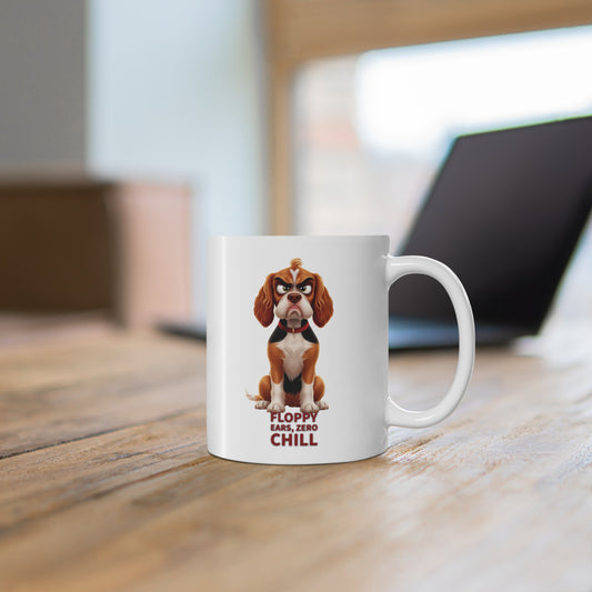 Mug Cocker Spaniel Floppy Ears Zero Chill White Ceramic 11oz