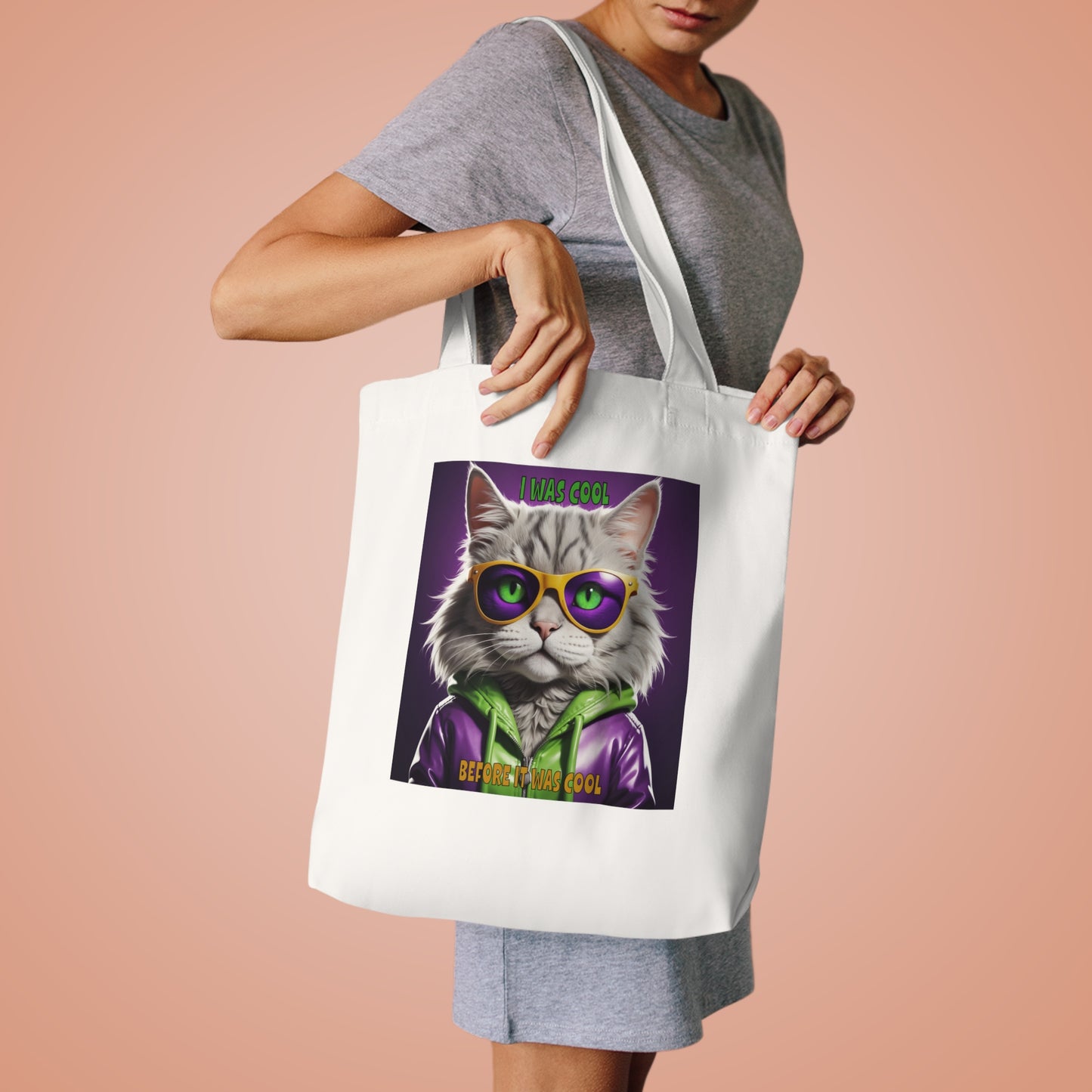 Cool Cats with Tude! I was cool before it was Cool Tote Bag Cotton Tote Bag