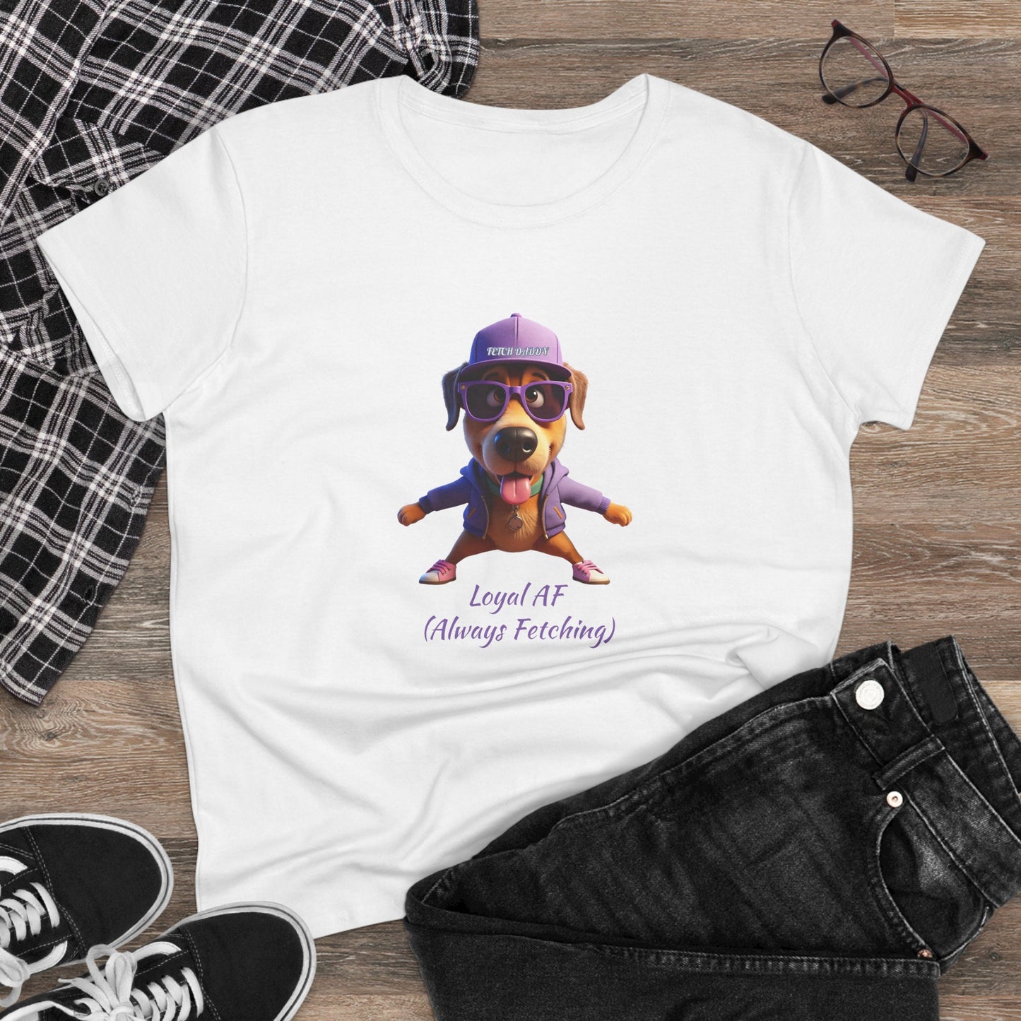 FETCHDADDY Cool Dog Tee, Casual Women's Shirt, Gift for Dog and Animal Lovers, Fun Everyday Wear, Cute Summer Top, Animal Lover Tee, Unique Fashion