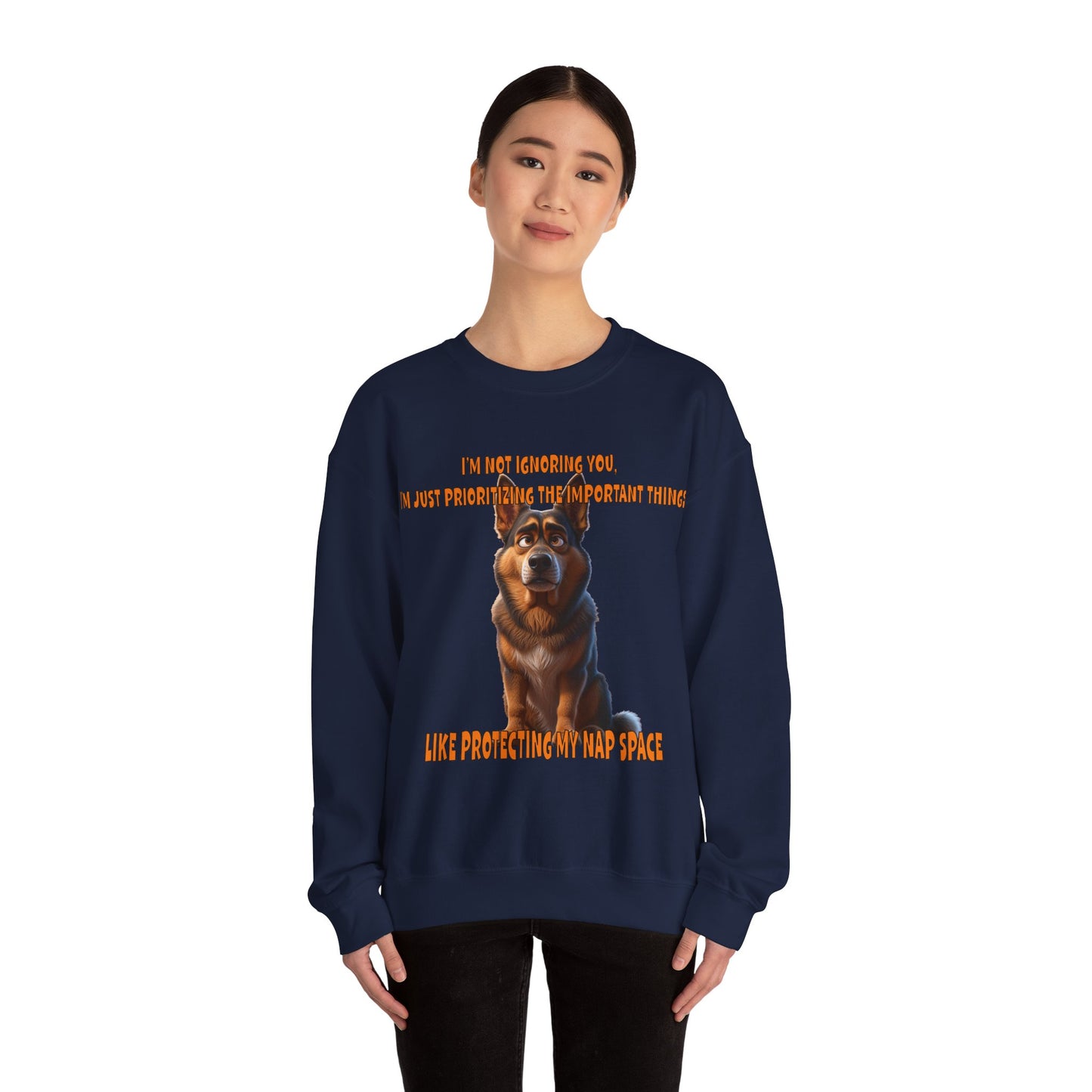 Alsatians/German Shephards with TUDE! Dogs with TUDE! - Nap Space!Premium Unisex Crewneck T-shirt