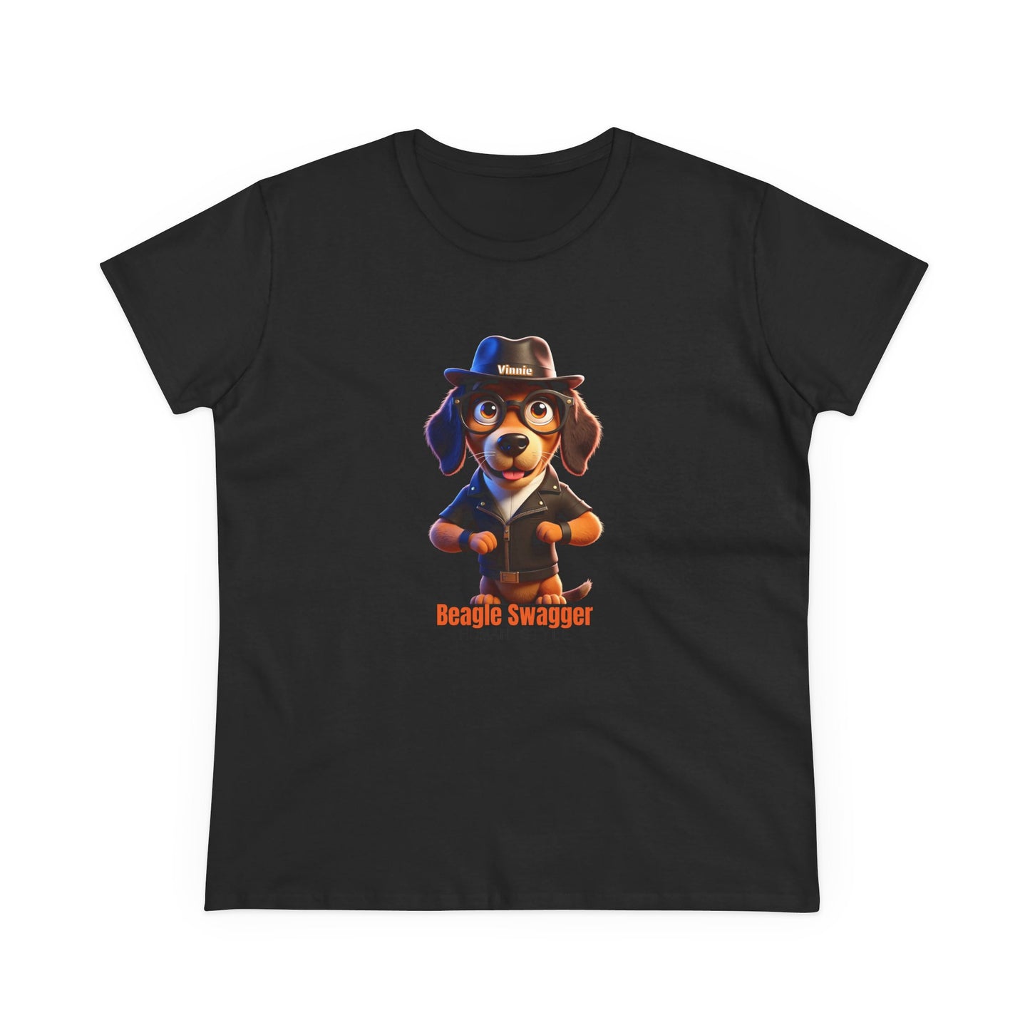 Vinnie Fedora BEAGLE SWAGGER - HUMAN STYLE Casual Women's Shirt, Gift for Dog and Animal Lovers, Fun Everyday Wear, Cute Summer Top, Animal Lover Tee, Unique Fashion