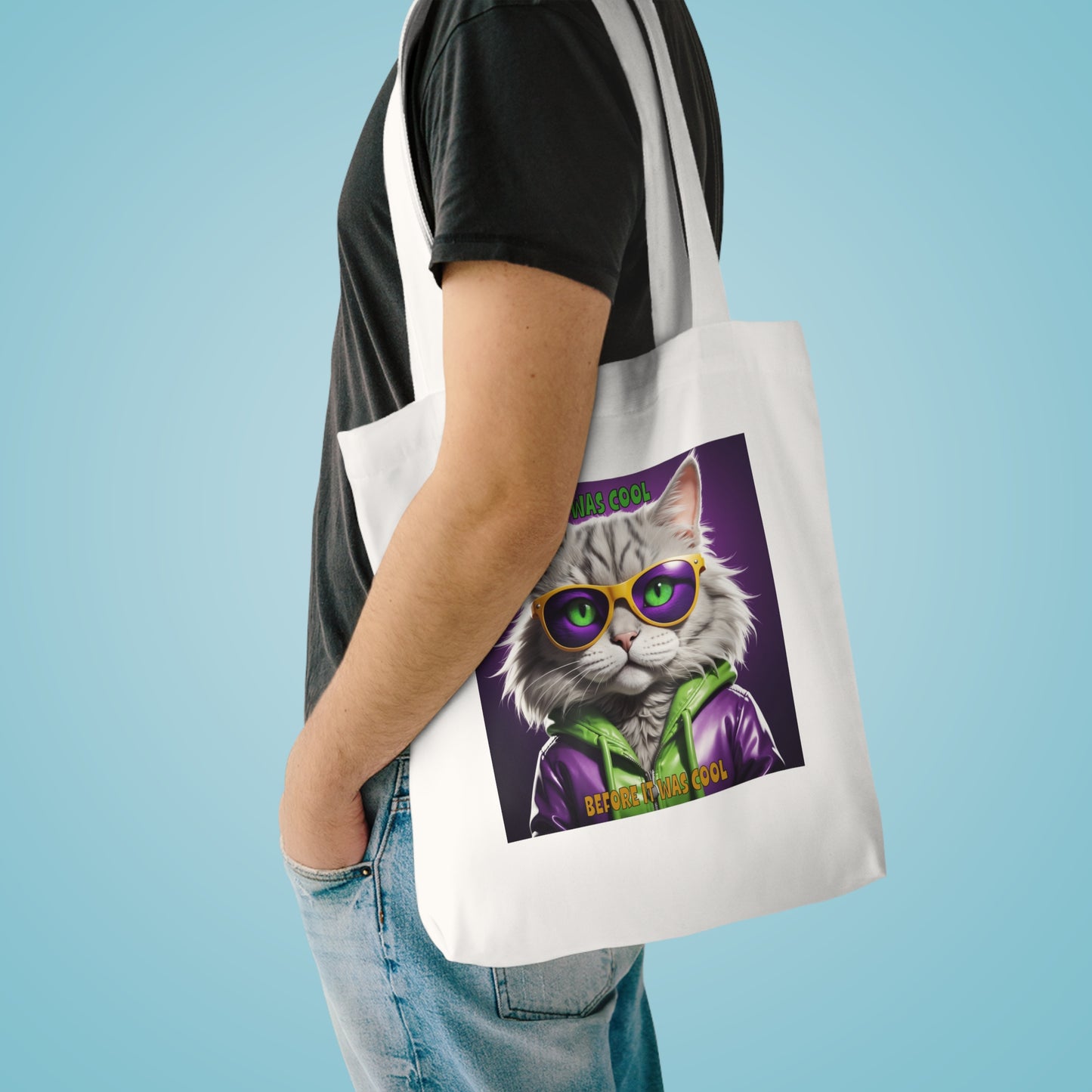 Cool Cats with Tude! I was cool before it was Cool Tote Bag Cotton Tote Bag